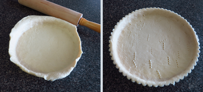 Blackberry Tart: Crust in the pie pan