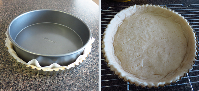 Blackberry Tart: Baking the crust