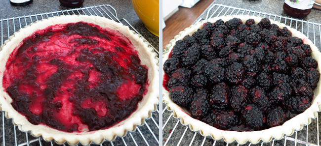 Blackberry Tart: Creating the blackberry tart