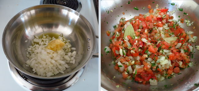 Ratatouille: Creating the tomato base