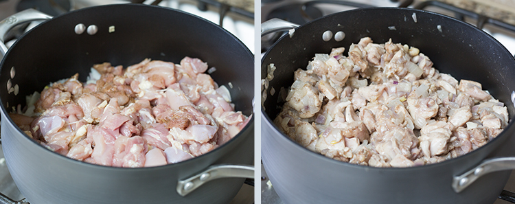 Japanese Curry: Adding the Chicken