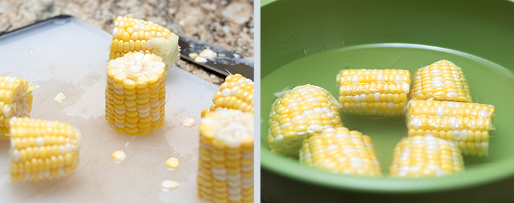 Hunters' Krazy Kebabs: Preparing the corn