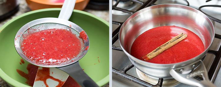 Strawberry Sauce: Removing Seeds