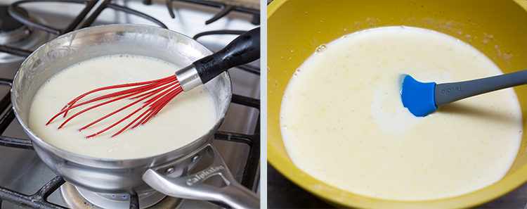 Ginger Lime Ice Cream: Final warming of base