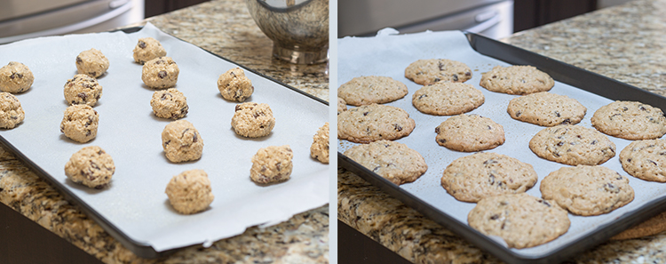 Oatmeal Raisin Cookies: Baking the cookies