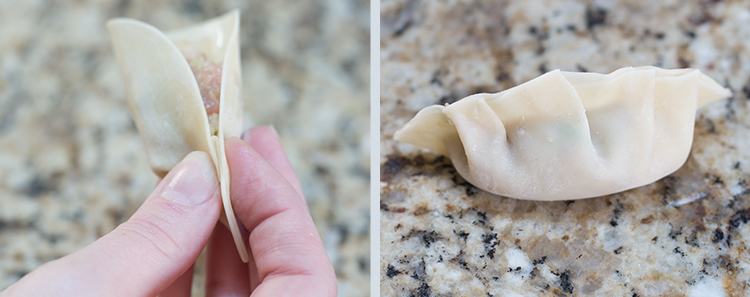 Dragon Heart Dumplings: Sealing the dumplings