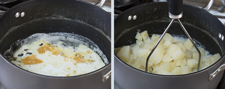 Bangers and Mash: Mashing Potatoes