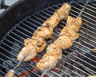 Chicken Kebabs: Grilling