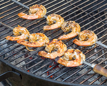 Shrimp Kebabs: Grilling