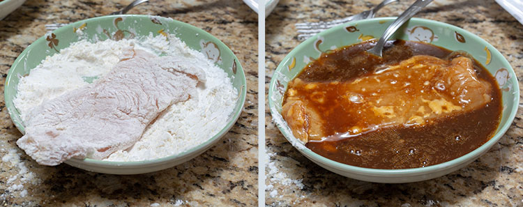 Making katsu curry
